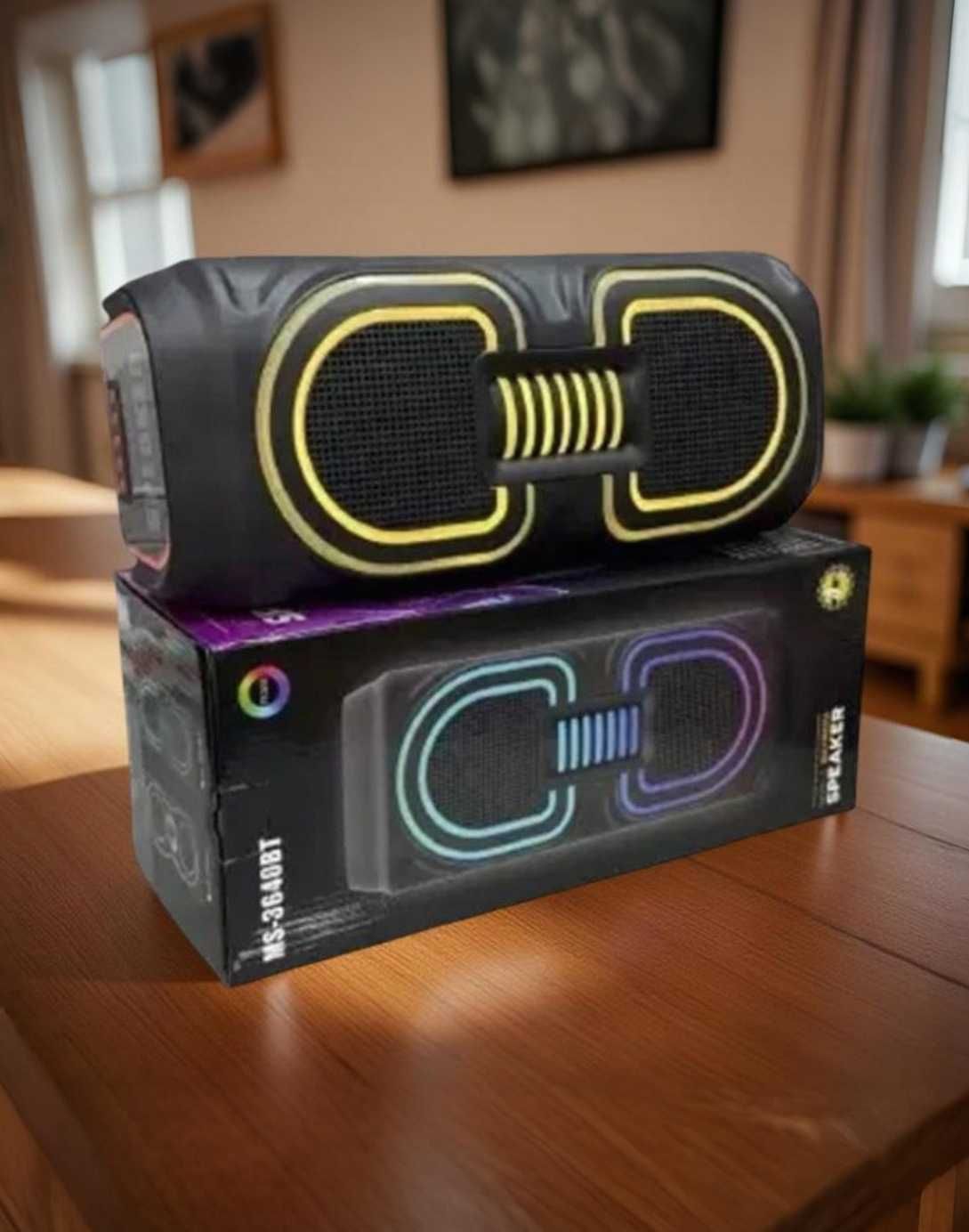 Колонка чемоданчик з підсветкою 20w bluetooth