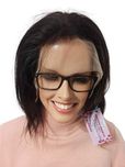 Peruka naturalna bob bez grzywki Amsterdam mono lace - czarny kolor