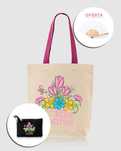 Dia da Mãe - Conjunto de Saco, porta-moedas e leque