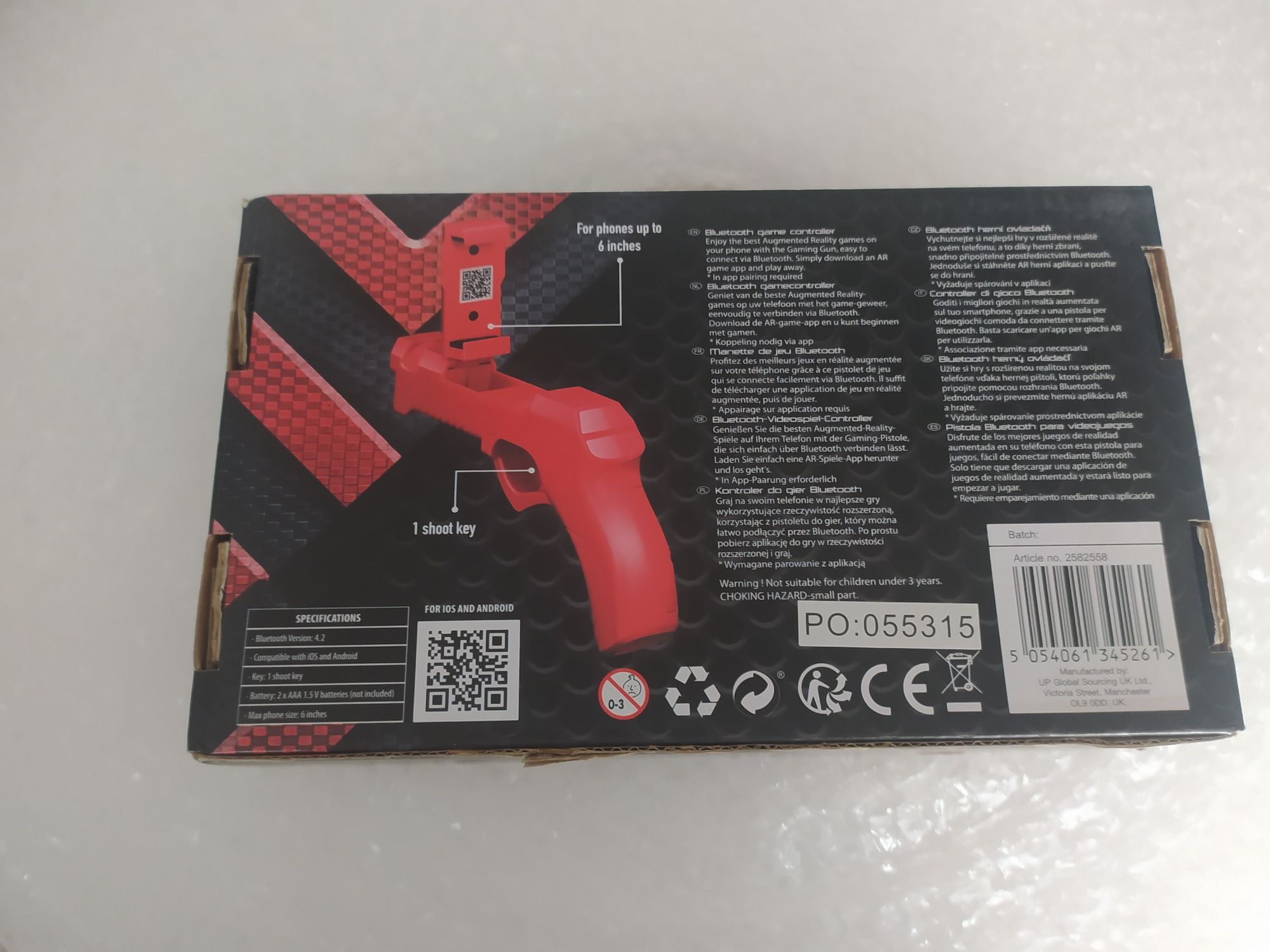 Kontroler do gier Bluetooth czerwony