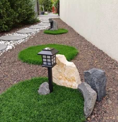 Lampka solarna LED - czujnik zmierzchu - oświetlenie chodnika - 3szt