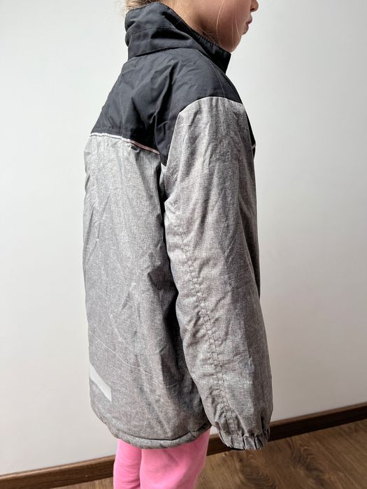 Kurtka na jesień zimę dla chłopca H&M 116-122 cm ciepła Szaro-czarna