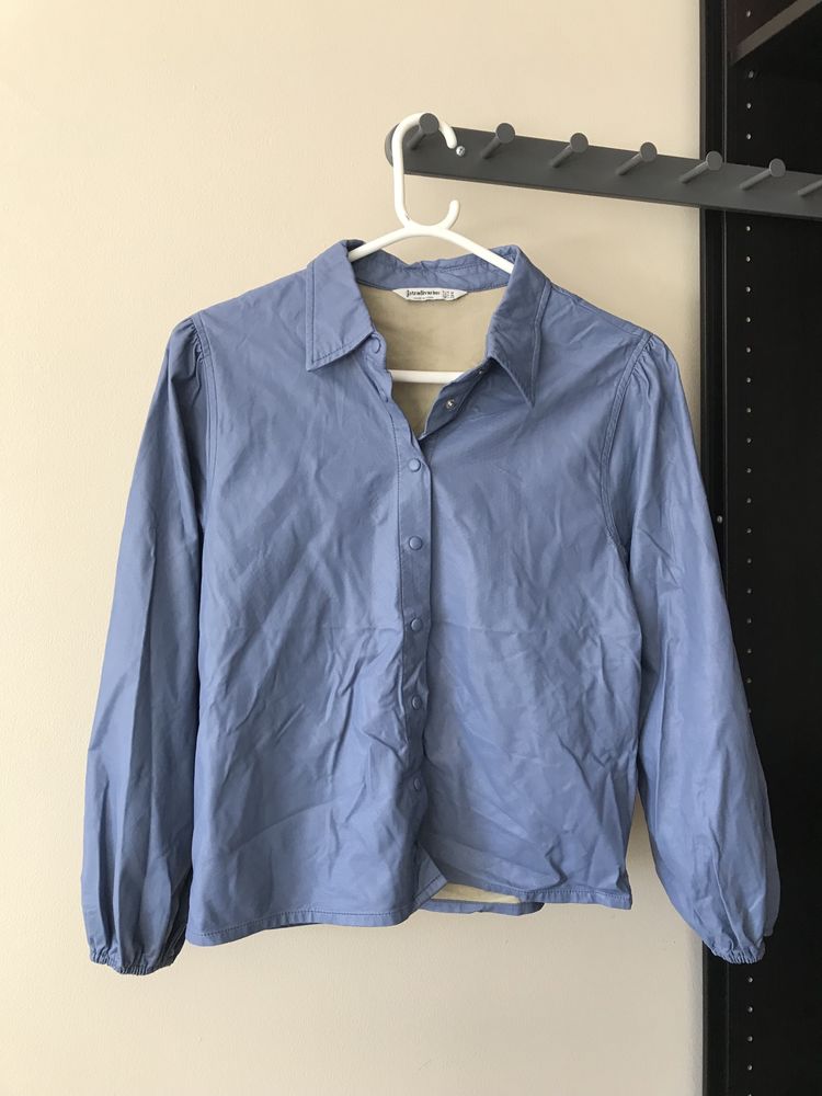 Casaco camisa azul stradivarius