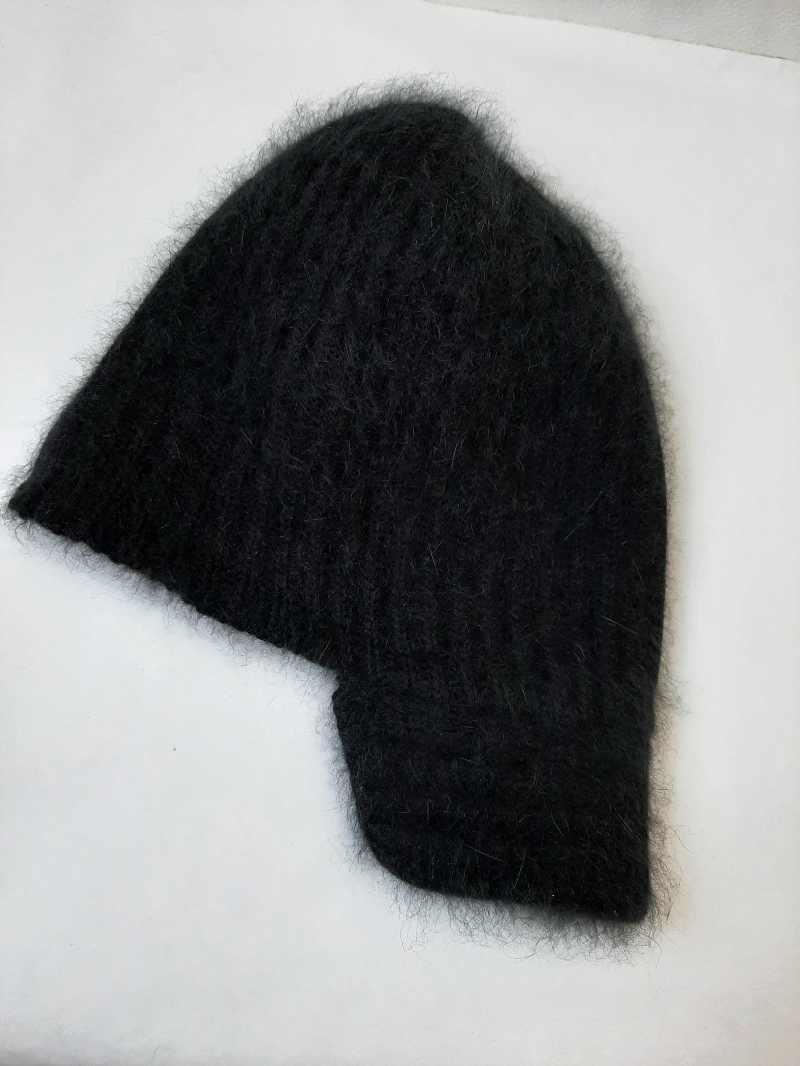 Liu jo шапка с козырьком вязаная 80% ангора черная теплая burberry