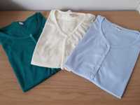 zestaw nowych bluzek z krótkim rękawem 3 szt koszulka XL/XXL
