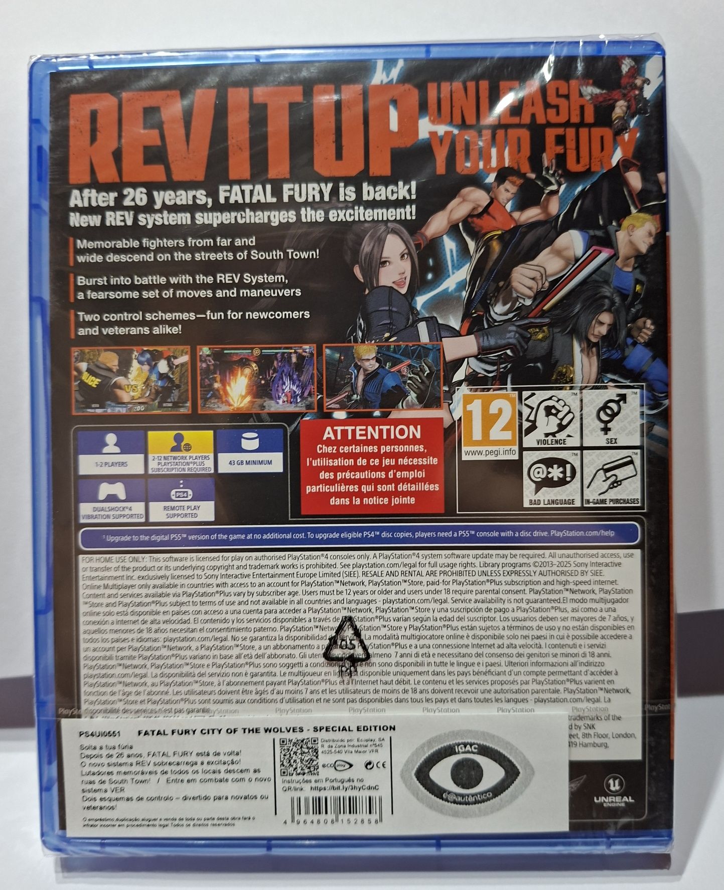 Fatal fury City of the Wolves PS4 Novo