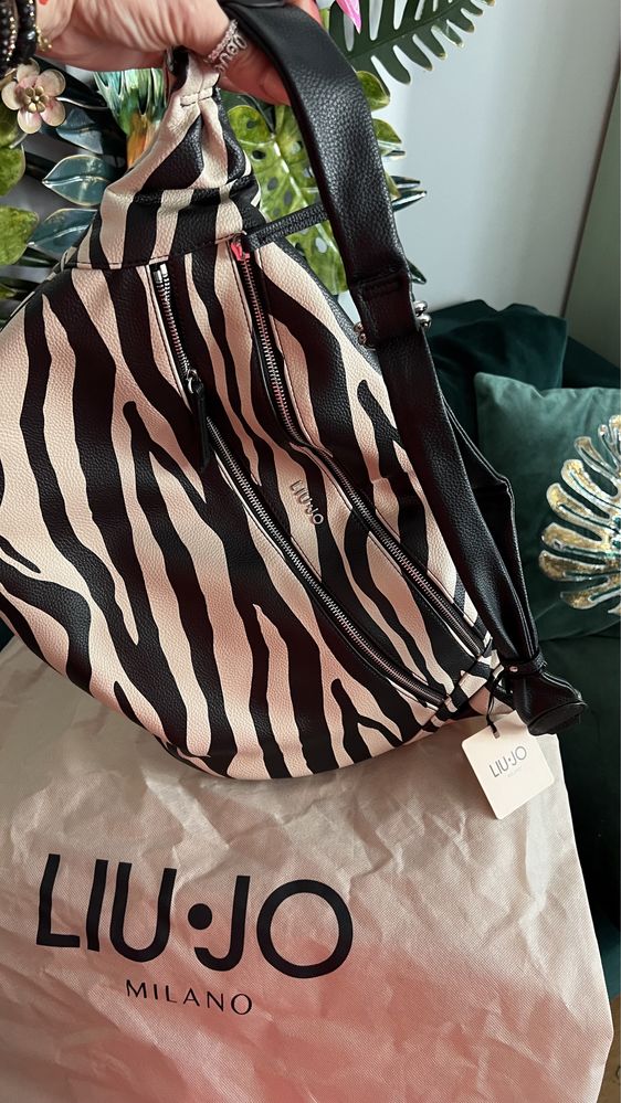 Nowa oryginalna torba, bardzo duża nerka. Zebra LIU JO