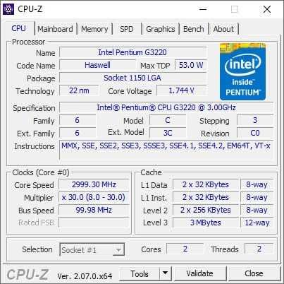 Процесор Intel Pentium Dual Core G3220