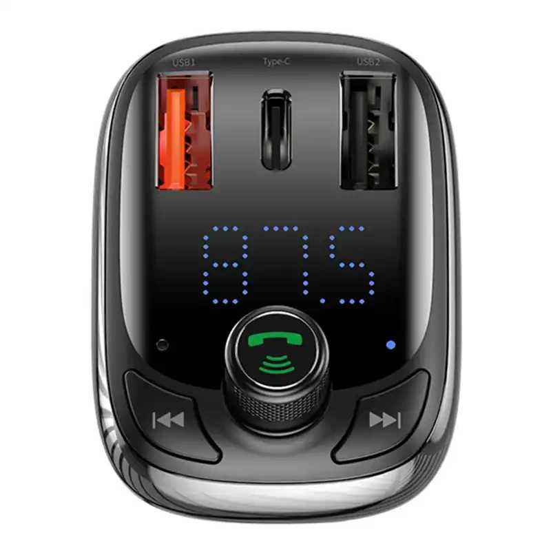 Baseus S-13 Transmiter FM microSD 2xUSB 1xUSB C 36W Bluetoot Sklep Wwa
