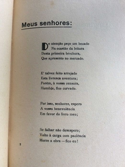 Versos dum Plebeu. Por Eduardo de Azevedo, 1934
