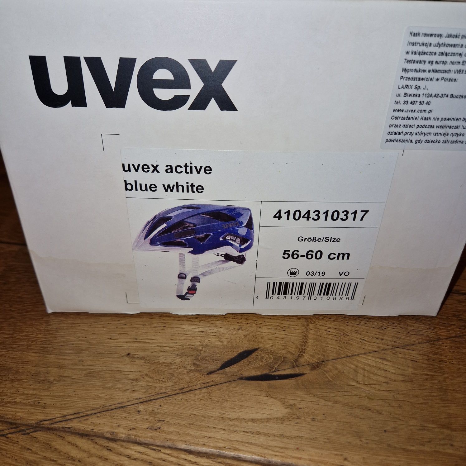 Kask uvex 56-60 cm niebieski blue