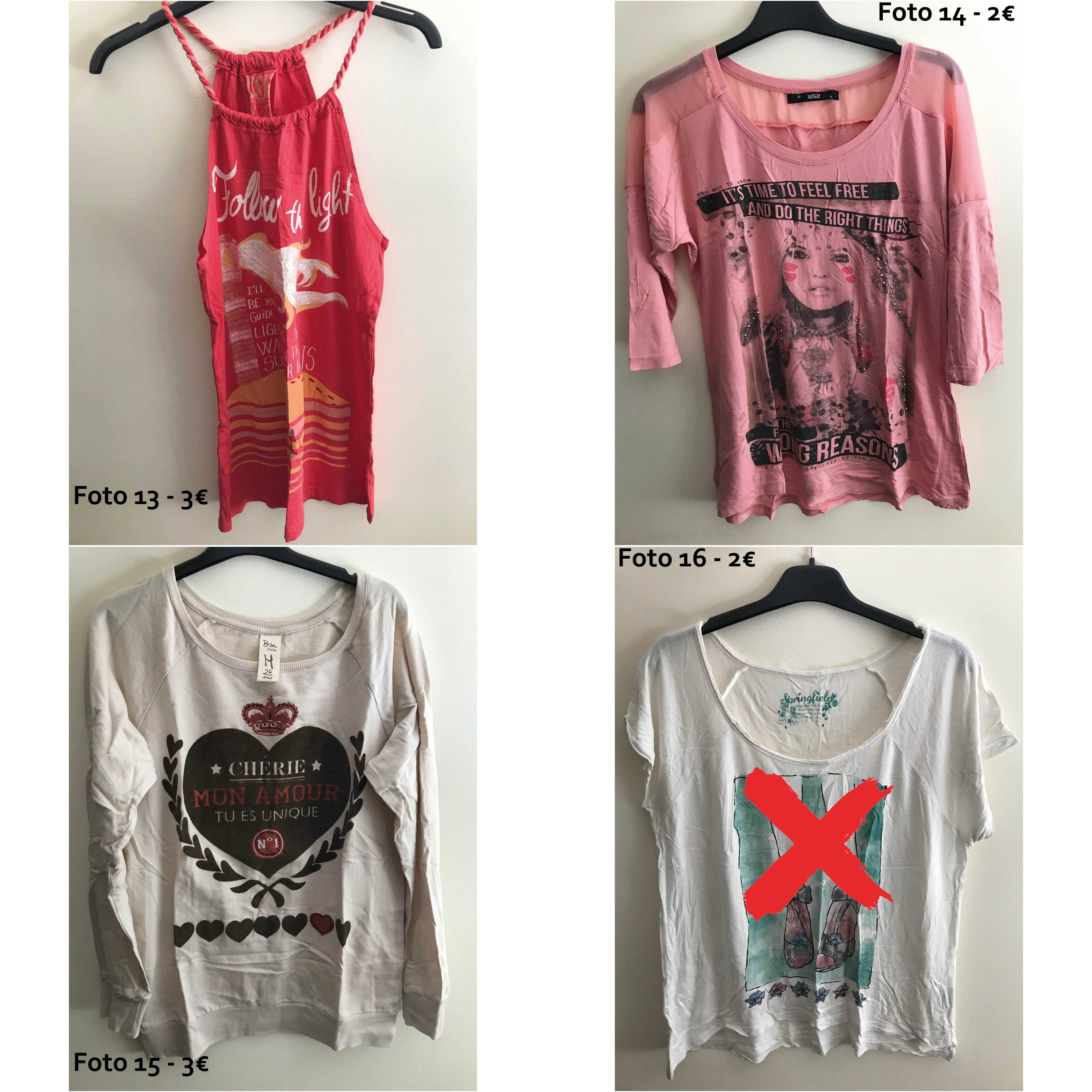 Roupa - (camisola, blusas, camisas) a partir de 2€