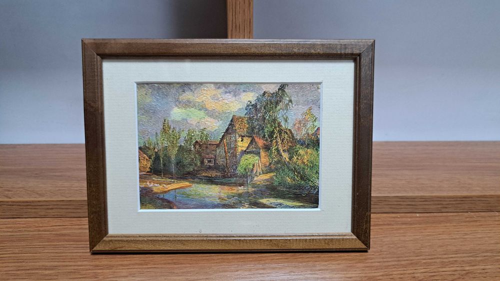 Mała ramka 20×15 cm z reprodukcją pejzażu, gotowa do powieszenia (231)