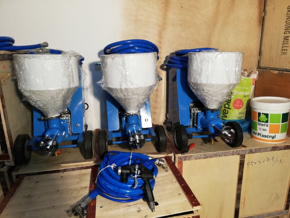 Máquina  de projectar cortiça, capoto e gessos