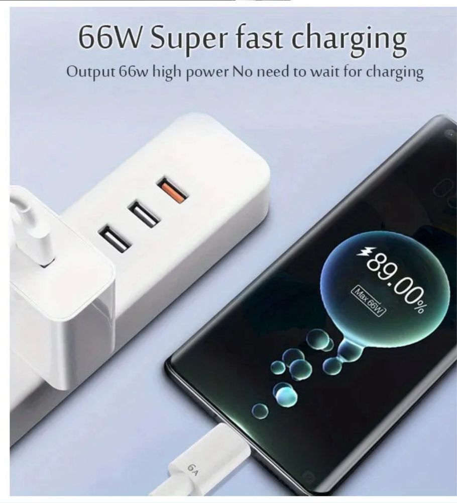 Kabel USB-USB-C 6A supercharge ostatnie sztuki ! Huawei Xiaomi Oppo