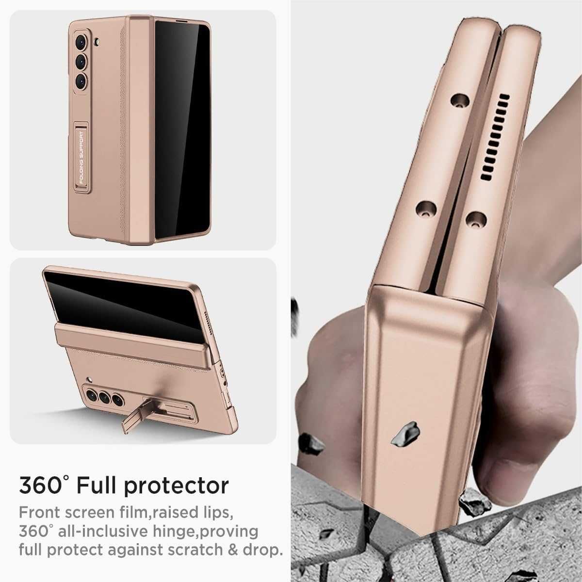 Miimall etui 360 Samsung Galaxy Z Fold 5 filtr prywatyzujący pancerne