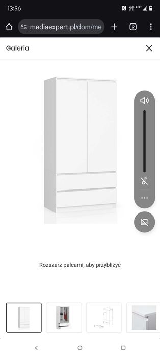 Szafa biała z szufladami