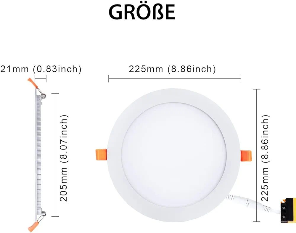 2 x 18 W oczko sufitowe lampy LED 22,5 cm