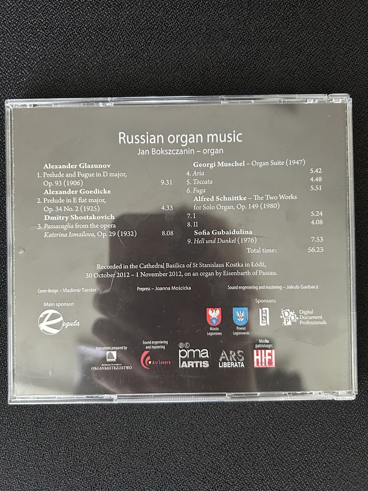 CD Jan Bokszczanin- Organy Russian organ music