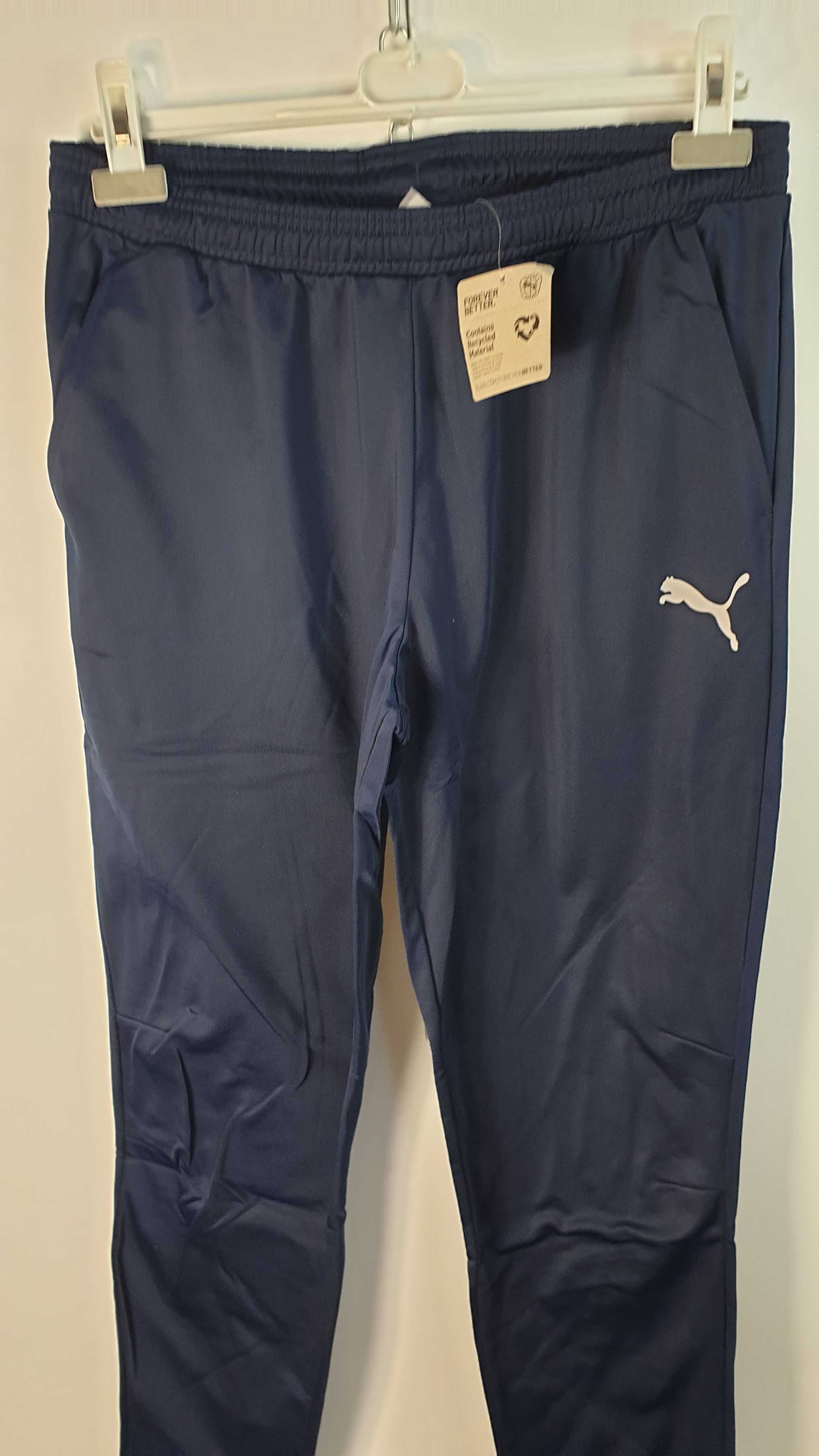 Puma spodnie dresowe męskie niebieski rozmiar L