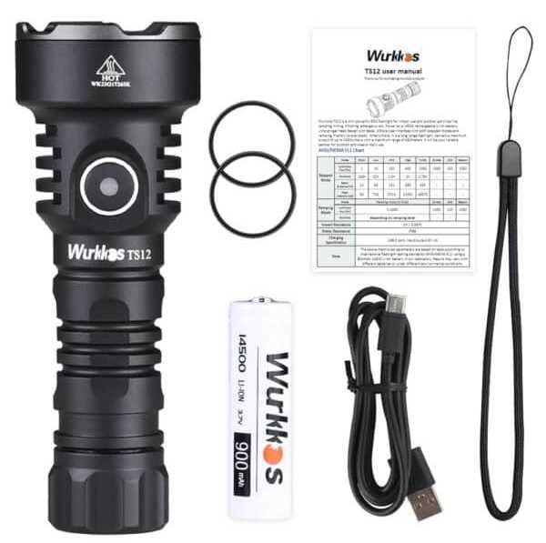 Latarka EDC Wurkkos TS12 Mini 1350lm USB-C + akumulator