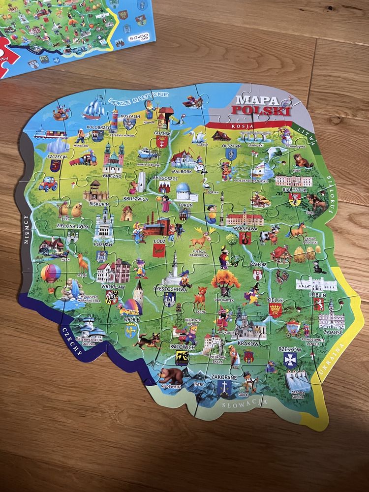 puzzle mapa polski dla dziecka