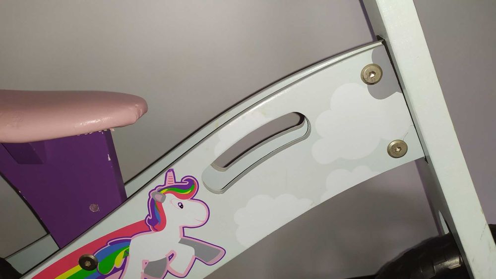 Bicicleta unicórnio sem pedais para crianças de 2 a 5 anos