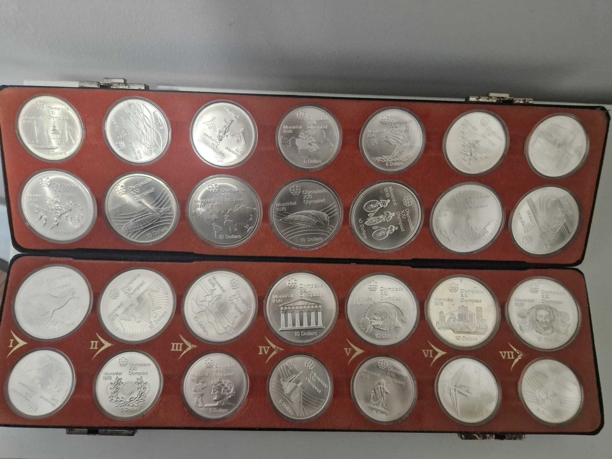Conjunto de moedas prof olimpíadas 1976 Canadá com estojo