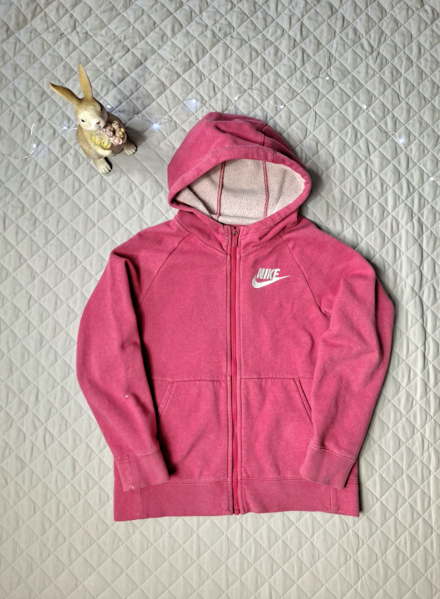 Bluza Nike z kapturem różowa bawełna