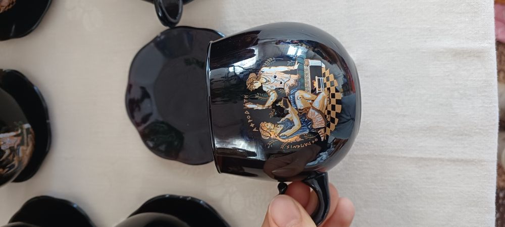 Чорний чайний червіз  скляний Афродита новий