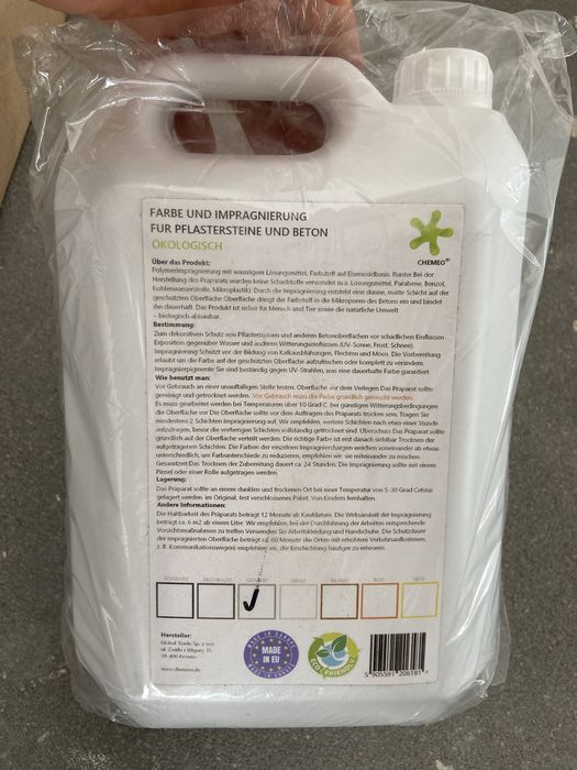 IMPREGNAT + FARBA do kostki brukowej i  betonu - szary 3x