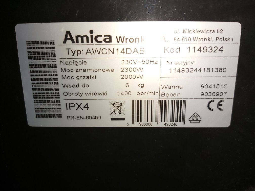 Programator panel pralka AMICA AWCN 10 12 14