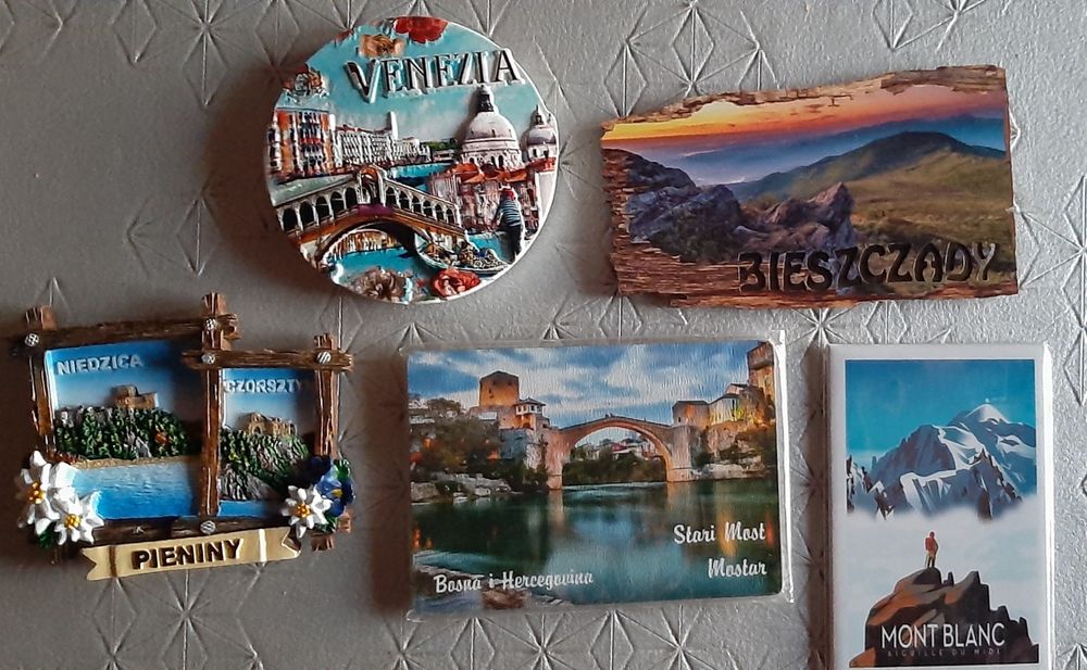 Magnesy na lodówkę 5 sztuk