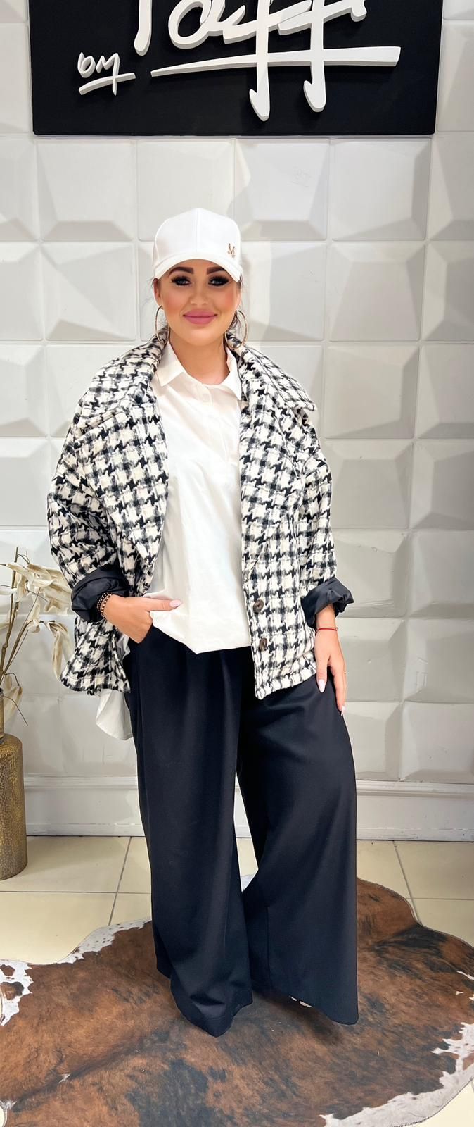 Kurtka Plus Size SeSi  Pepitka Duża