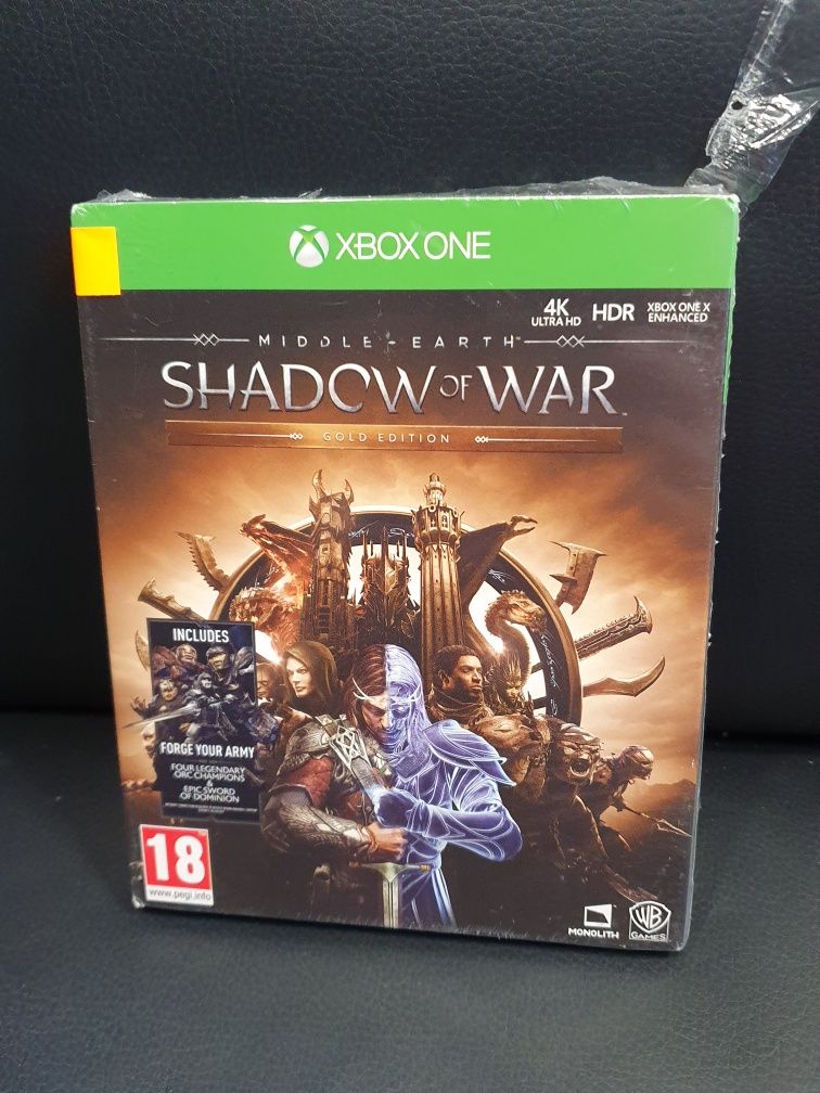 Gra gry xbox one series x Shadow of War Cień Wojny Gold edition steelb
