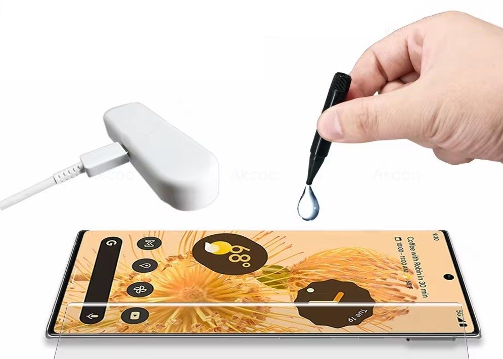 Захисне скло з зігнутими боками та клеєм для Google Pixel 7pro 6pro