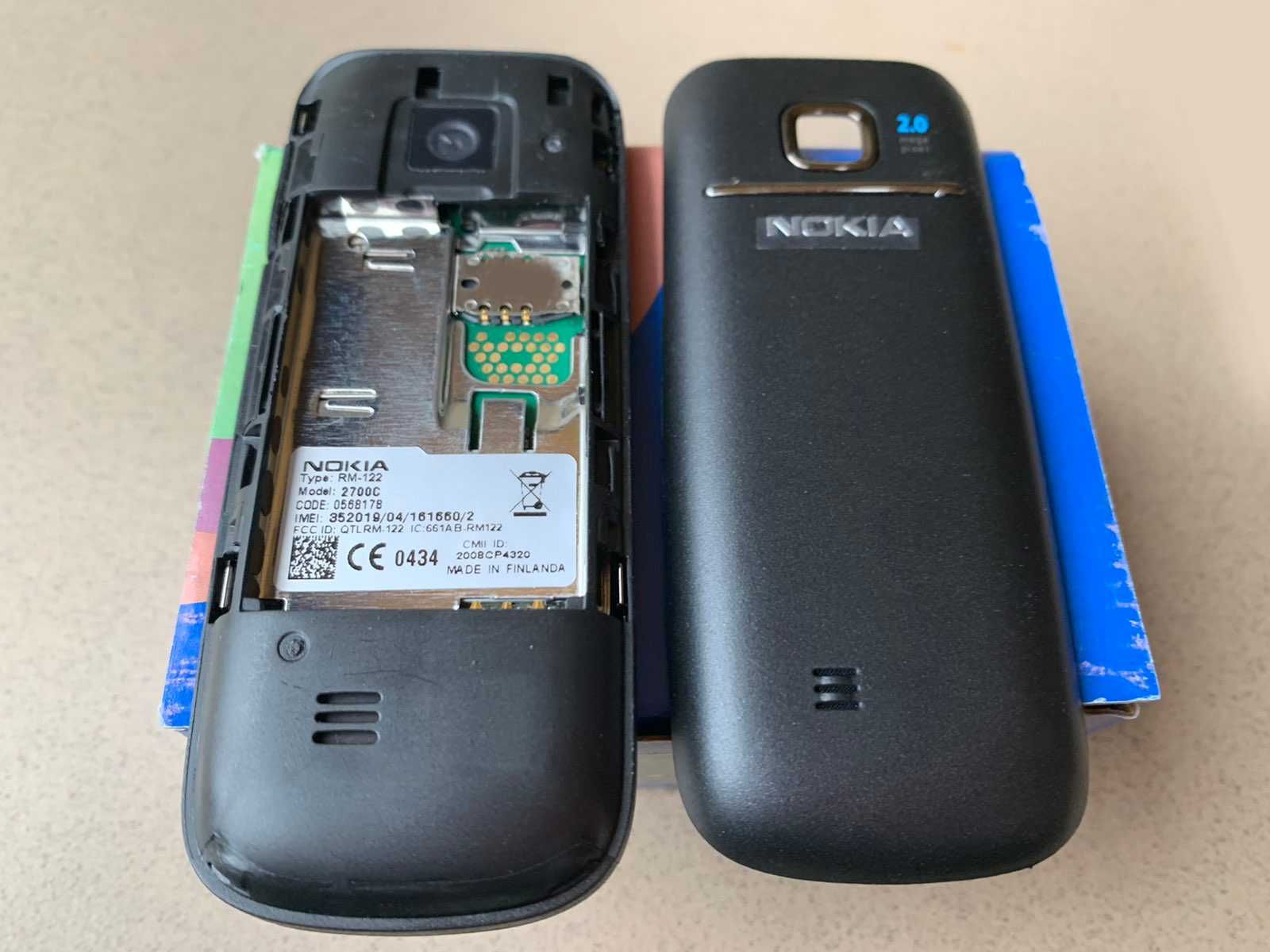 Простой мобильный телефон Nokia 2700 черный 1 сим (новый)
