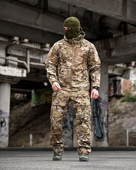 Тактичний костюм мультикам софшел осінь-зима, военный костюм мужской