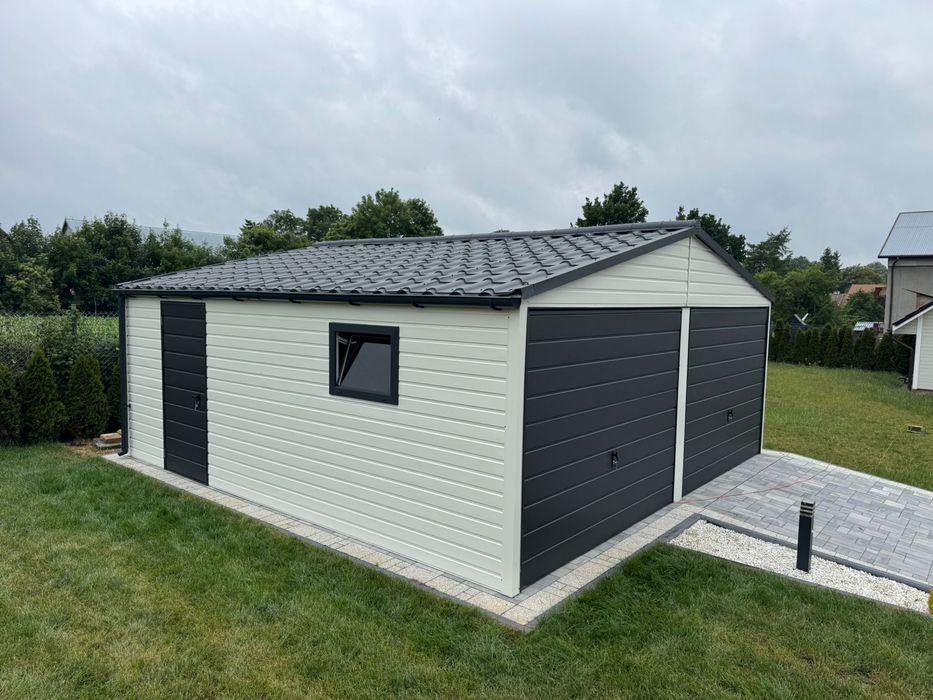 Garaż blaszany 6x6 6x5,8 profil zamkniety ocynkowany