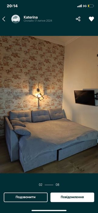 Здам 1-кімнатну квартиру-студію,центр.Подобово.Завжди є світло.