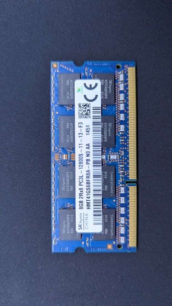 Оперативна пам'ять SK Hynix 8GB 2Rx8 PC3L 12800S DDR3 / HMT41GS6BFR8A