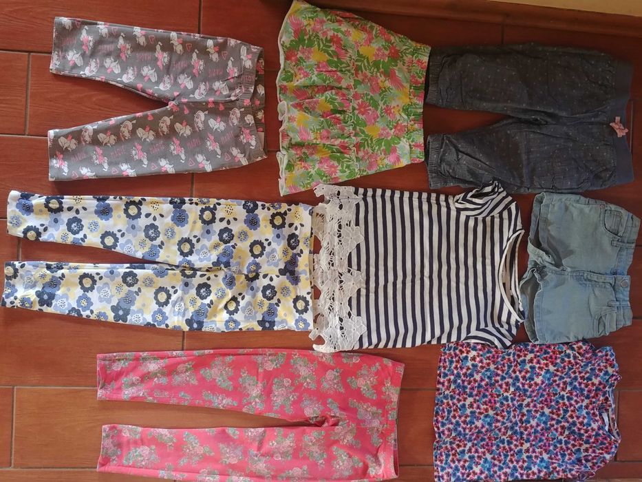 Jak nowe legginsy koszulki spodenki dla dziewczynki Smyk H&M 110 116