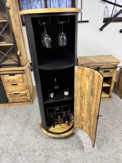 Wyjatkowy okrągły Barek styl LOFT JACK DANIELS Nowy Faktura Vat