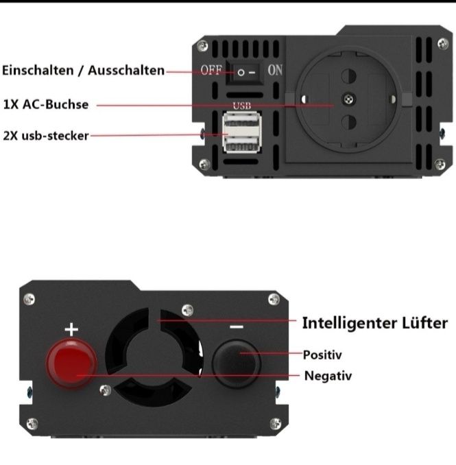 Інвертор 12 - 220v 2400w