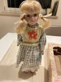 Lalka porcelanowa figurka porcelanowa 31 cm blondynka
