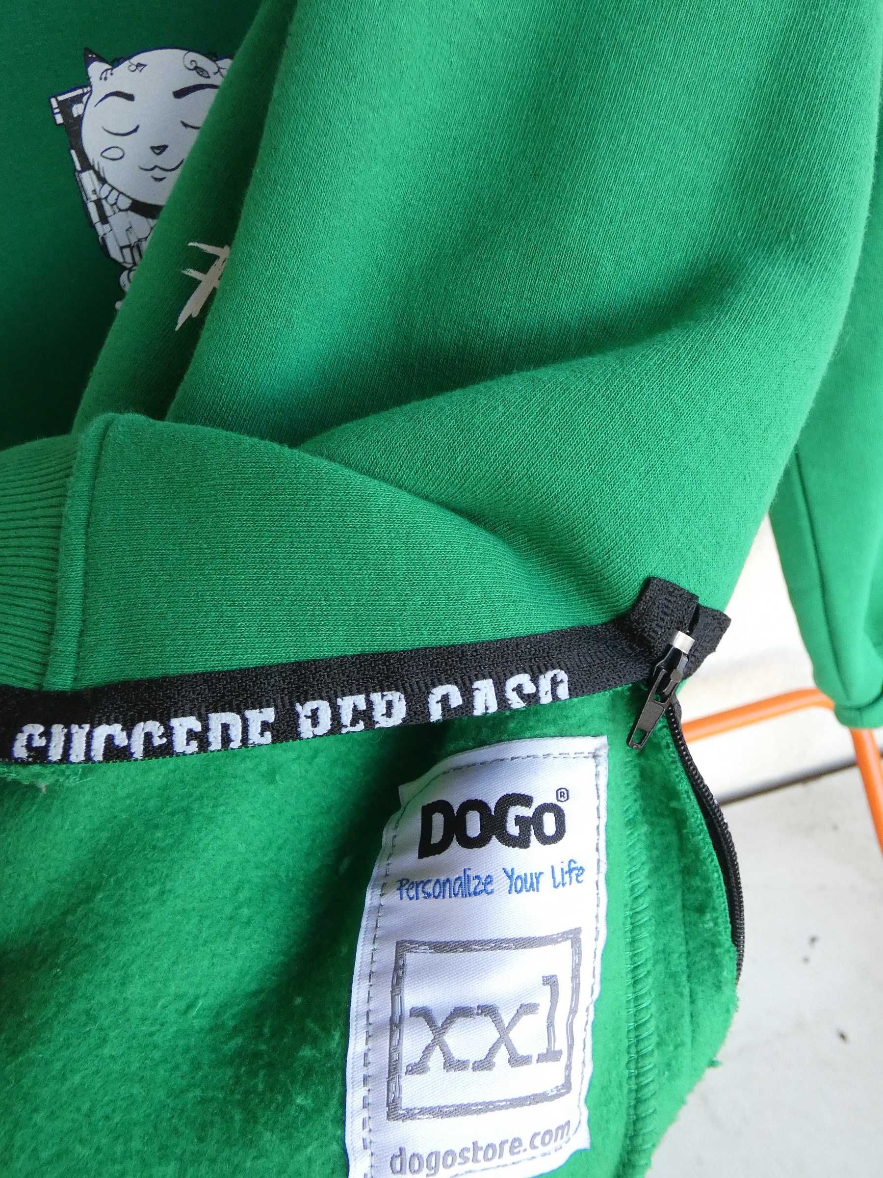 Bluza z kapturem DOGO, czysta bawełna eko, Wegańska bluza. XXL.