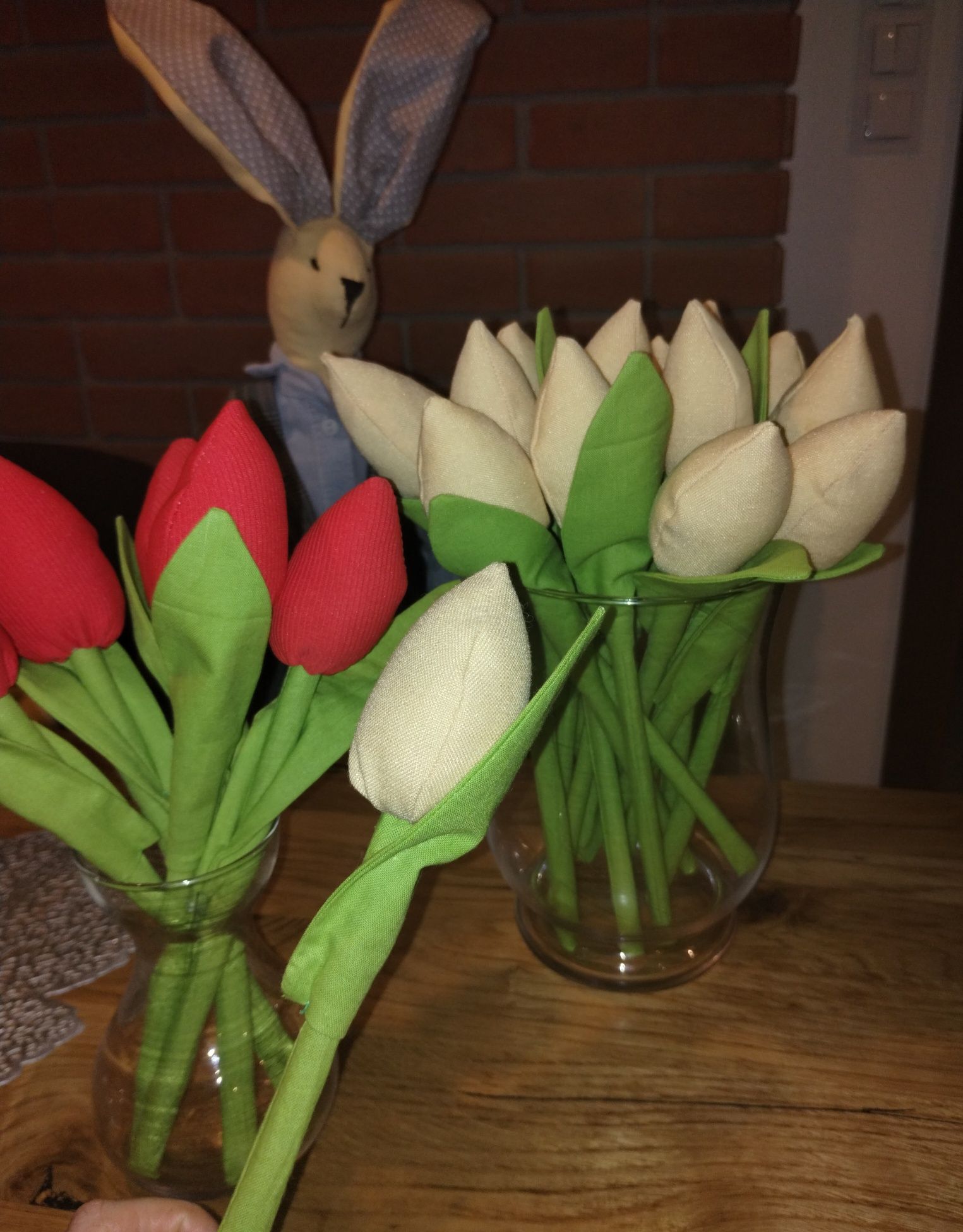Tulipan tulipany rękodzielo z materiału