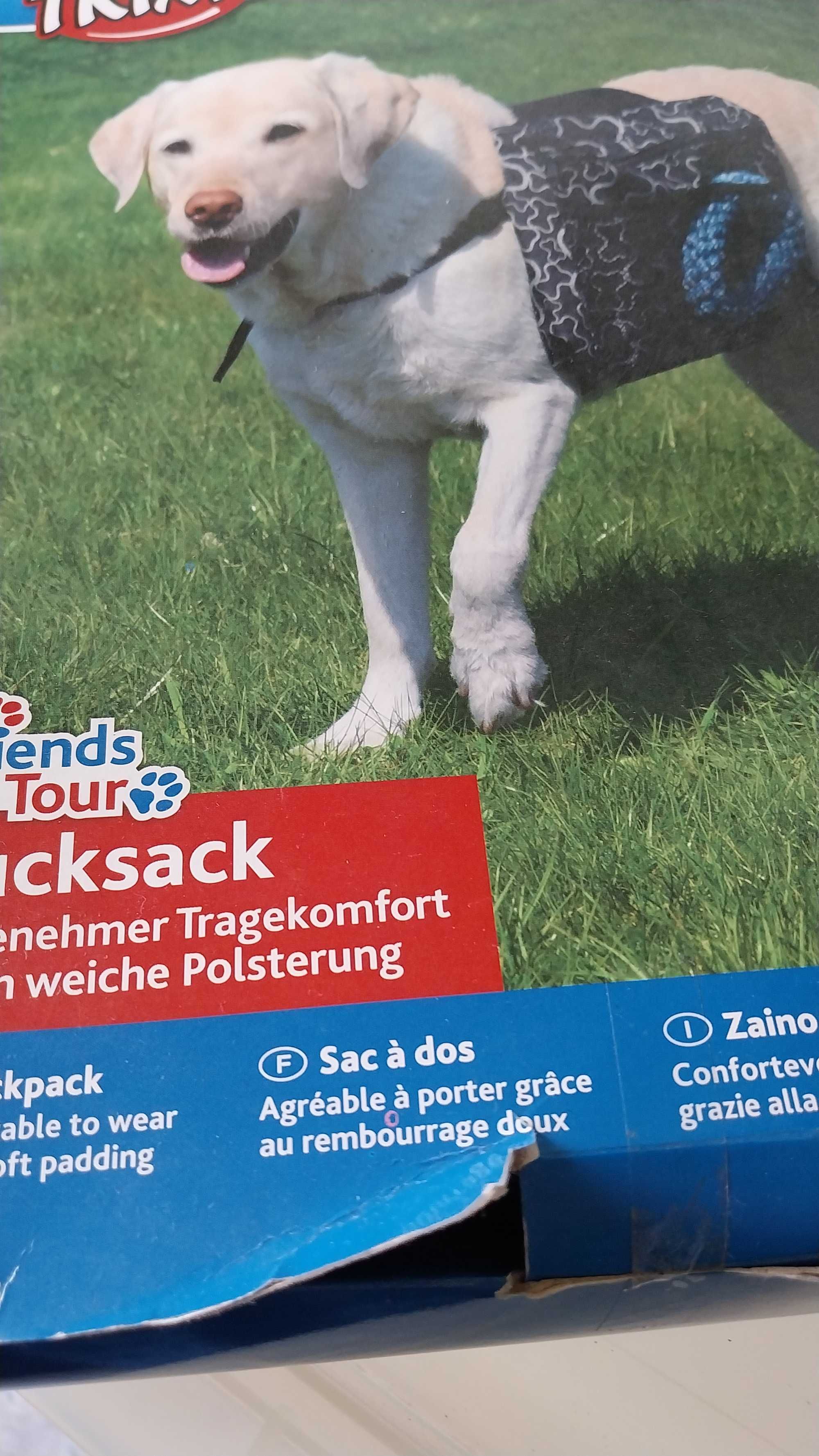 Mochila para cão tamanho L