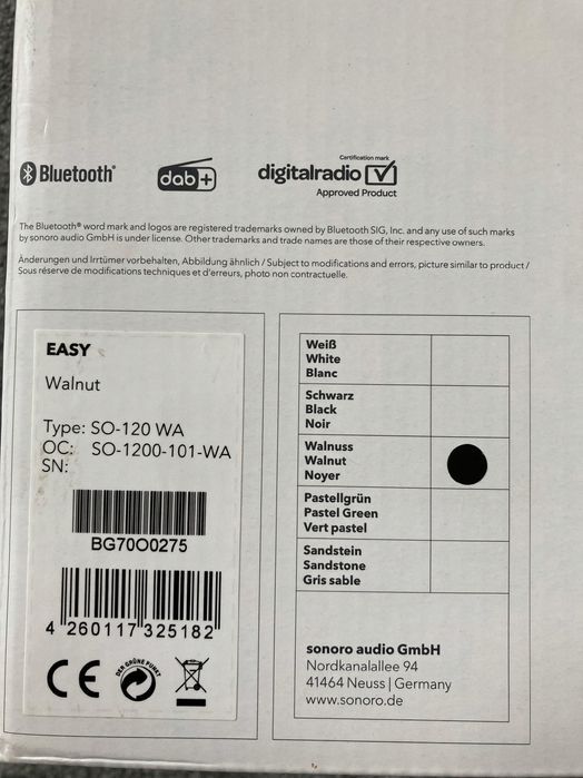 Radio sieciowe DAB+, FM Sonoro Easy