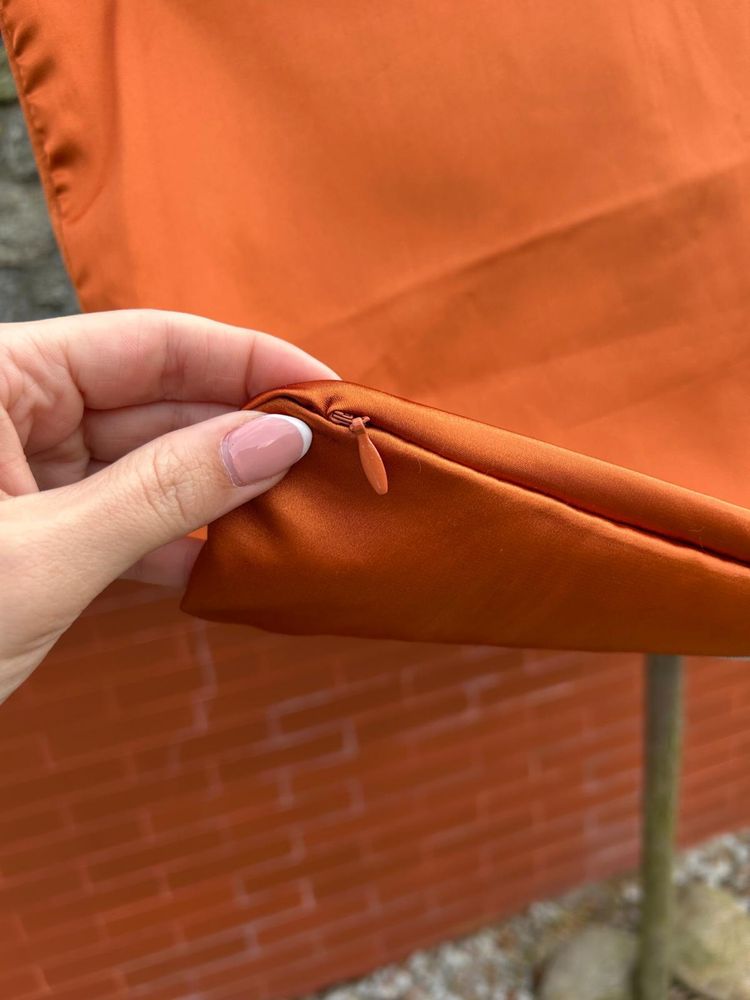 Poszewka na poduszkę dekoracyjna pomarańczowa 40 cm